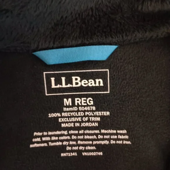 L.L. BEAN Full Zip Sherpa Micro Fleece Cozy Jacket Coat 504678 Women's Size M - Picture 9 of 15
